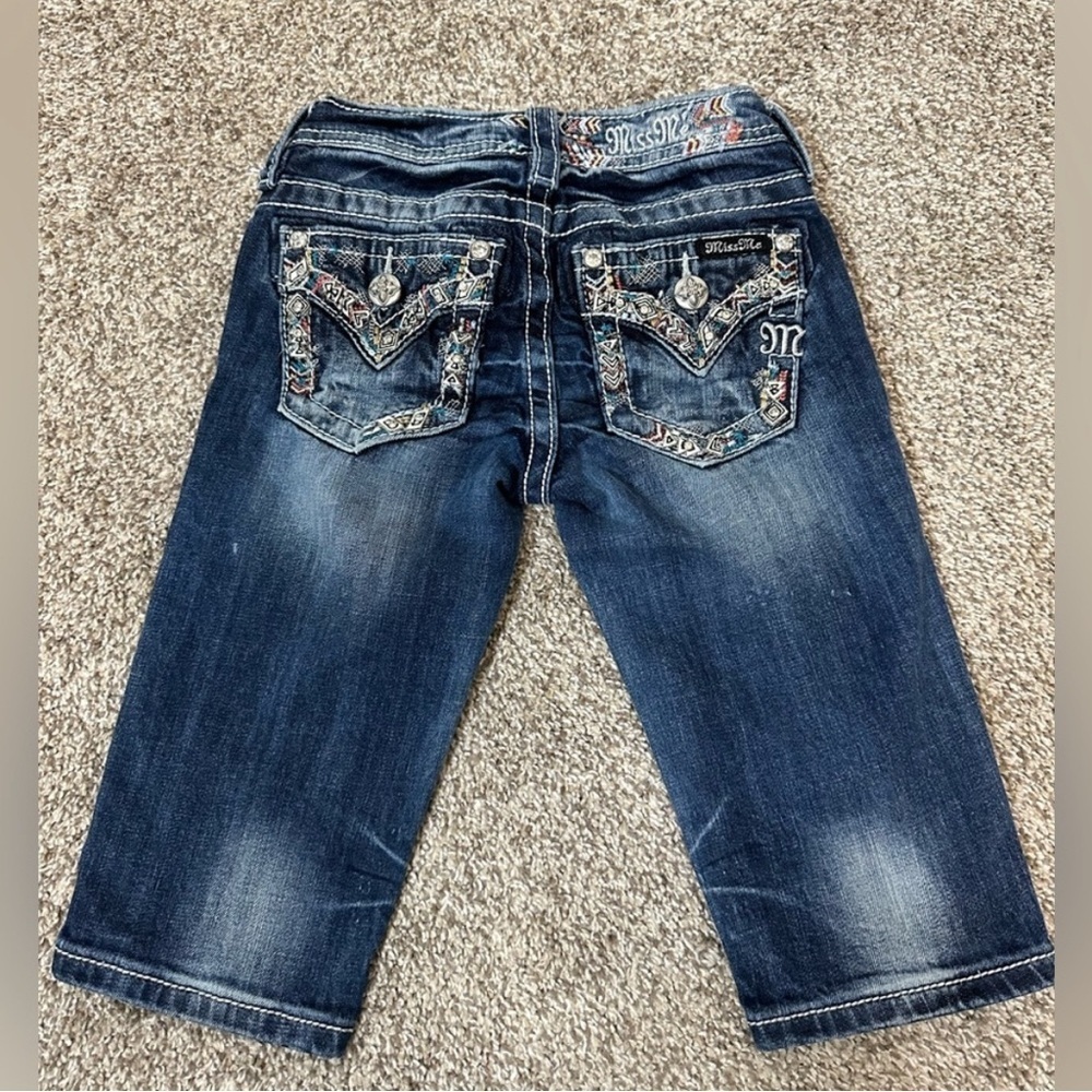 Miss Me Girls Capri denim Jeans Style JK8599P Sz 7